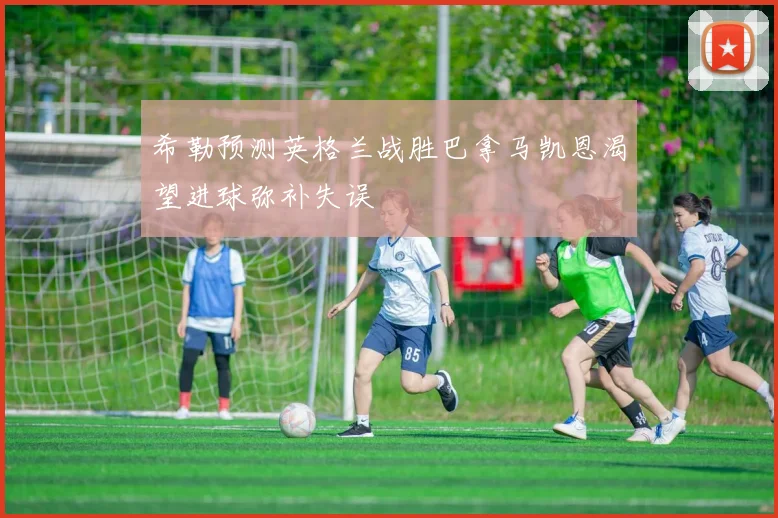 希勒预测英格兰战胜巴拿马凯恩渴望进球弥补失误