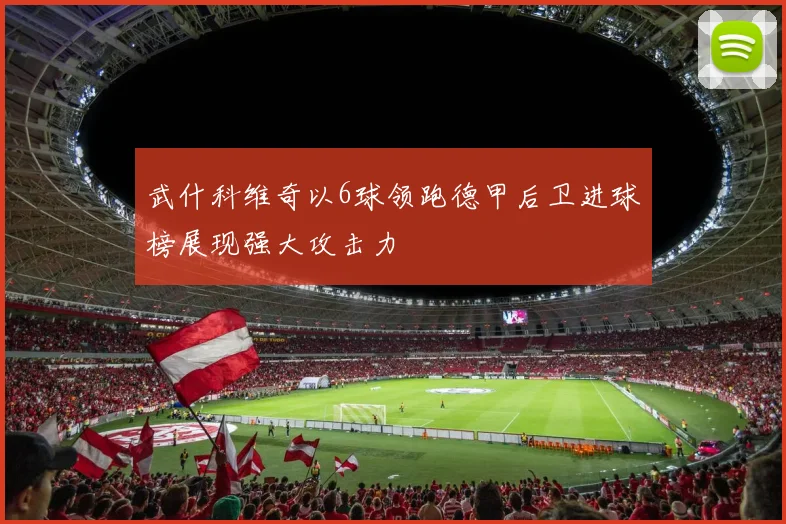 武什科维奇以6球领跑德甲后卫进球榜展现强大攻击力